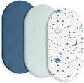 Gllquen Baby Muslin Bassinet Sheets 3 Pack, Breathable Elastic Cozy Fitted by GLLQUENBABY