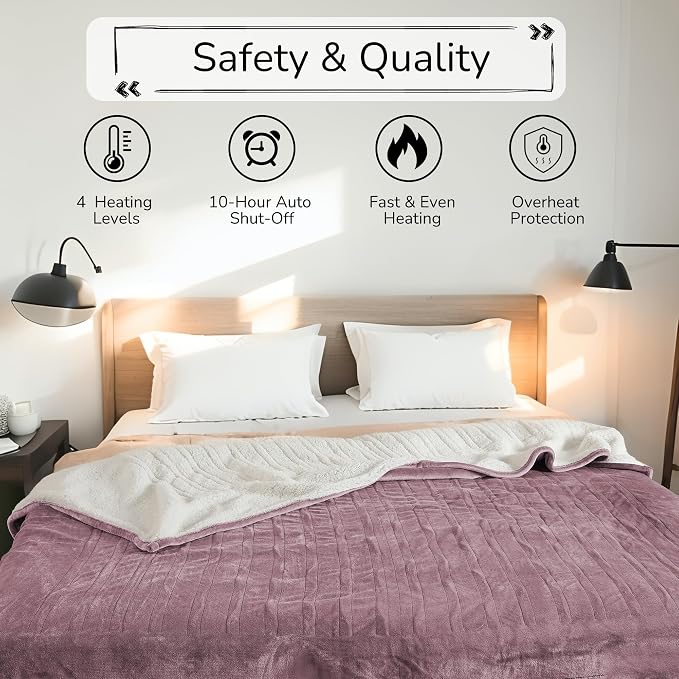 Electric Heated Blanket 72"x84" Full Size - Image 5