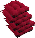 downluxe Indoor Chair Cushions for Dining Chairs, Tufted Overstuffed Textured by Downluxe