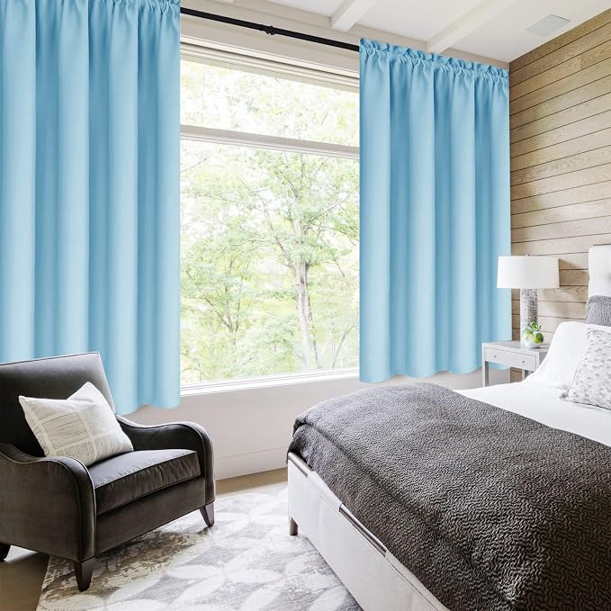 DWCN Blackout Curtains Thermal Insulated Energy Saving Bedroom and Kitchen - Image 2