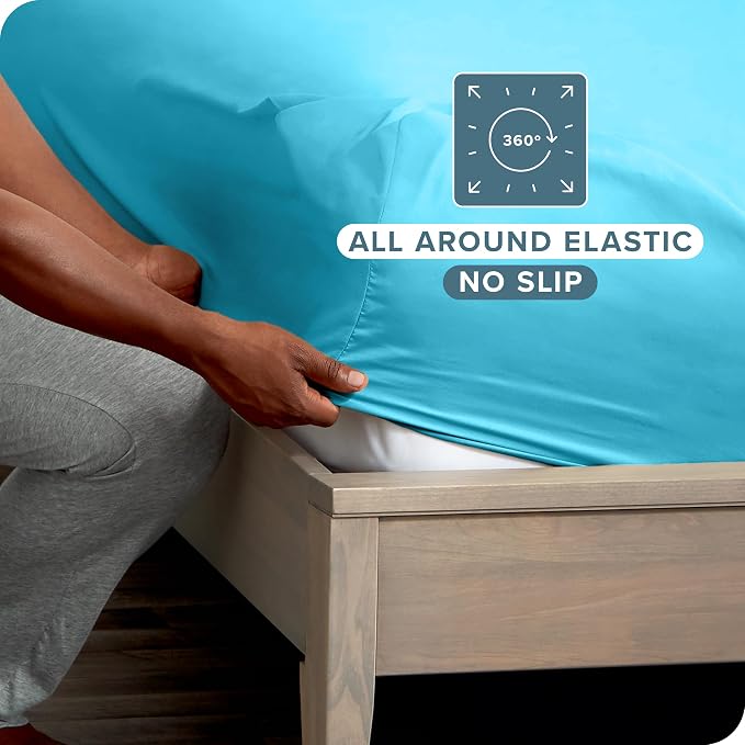 Bare Home 2-Pack Fitted Bottom Sheets Twin - Image 3