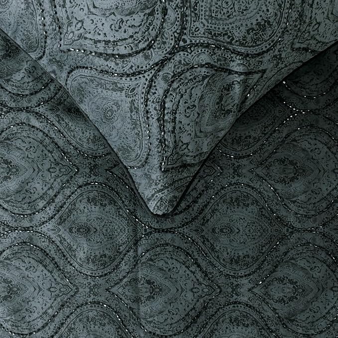 The HomeCentric King/Queen/Twin Gray Decorative Queen 74"x18" Bed Runner - Image 3