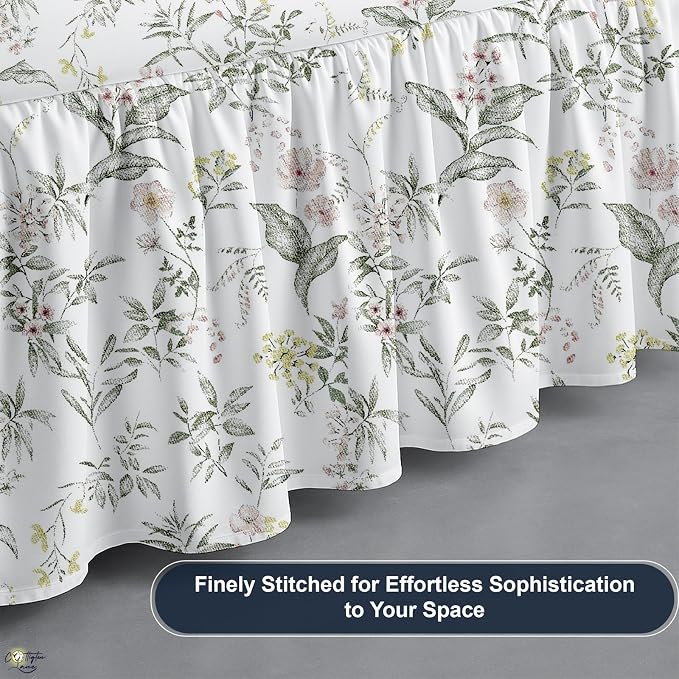 Cottington Lane Ruffled Bed Skirt Twin Size - Image 9