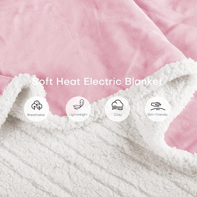 Electric Heated Blanket Throw Size 50"x60" - Image 5