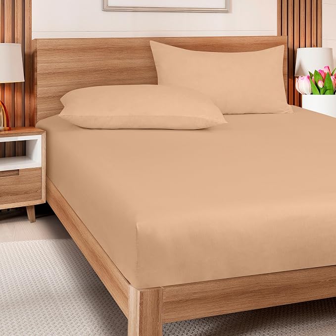 ROYALE LINENS 300 Thread Count 100% Long Staple Combed Cotton Fitted Sheet - Image 5