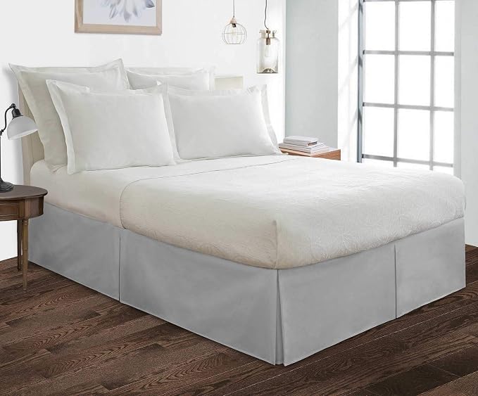 Bed Skirt - 100% Cotton 800 Thread Count Box Pleated Bed Skirt - Luxury Pleated - Image 2