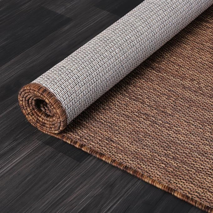 Washable Indoor Outdoor Rug 9x12 Weather Resistant Area Rugs Modern Solid - Image 9