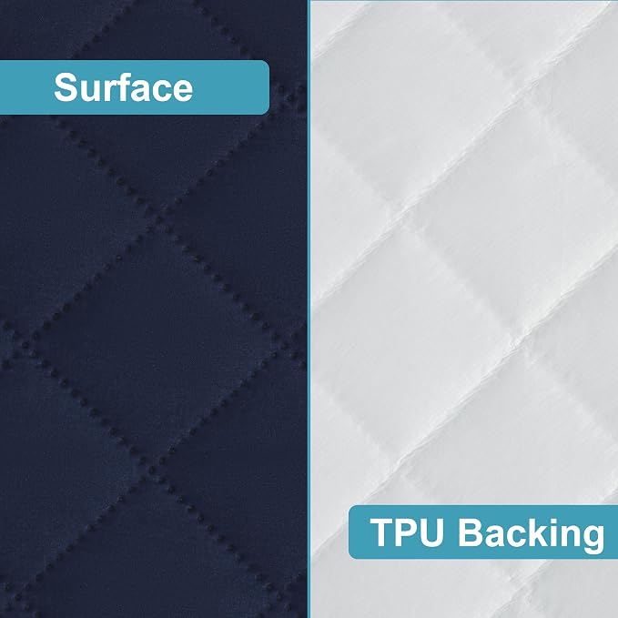 NTBAY 2 Pack Waterproof Crib Mattress Protector, Quilted 28"x52" Toddler Fitted - Image 3