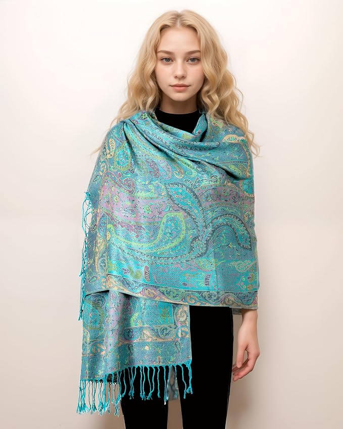 Achillea Big Paisley Pashmina Shawl Wrap - Image 4
