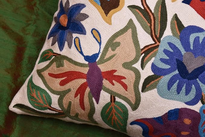 Butterfly Floral Decorative Pillow Cover Moth Botanical Flower Pillowcase Couch - Image 5