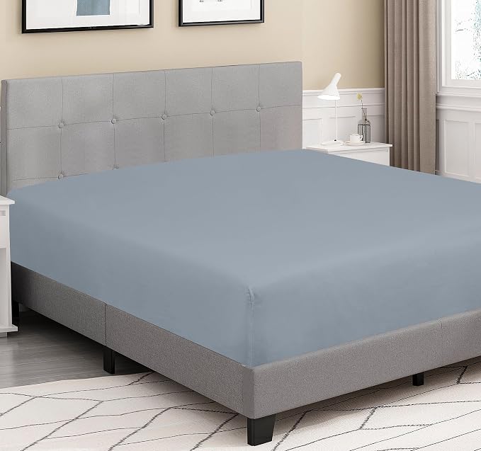 ROYALE LINENS 300 Thread Count 100% Long Staple Combed Cotton Fitted Sheet Full - Image 3