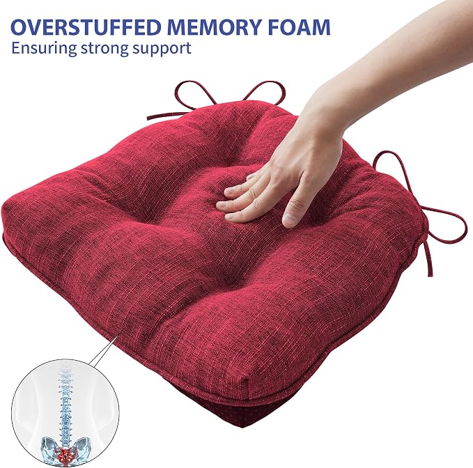 Chair Cushions for Dining Chairs Set of 4, Chair Pads - Image 5