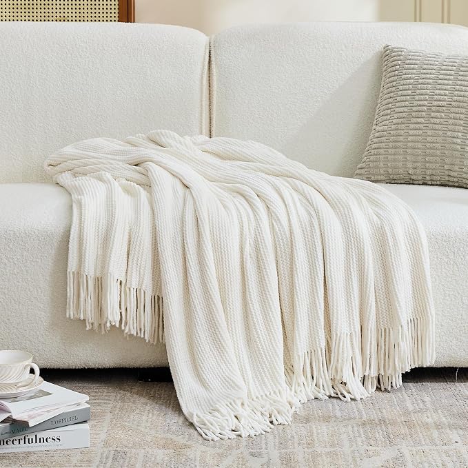 inhand Throw Blanket for Couch Bed, Chunky Chenille Woven Soft Blankets - Image 7