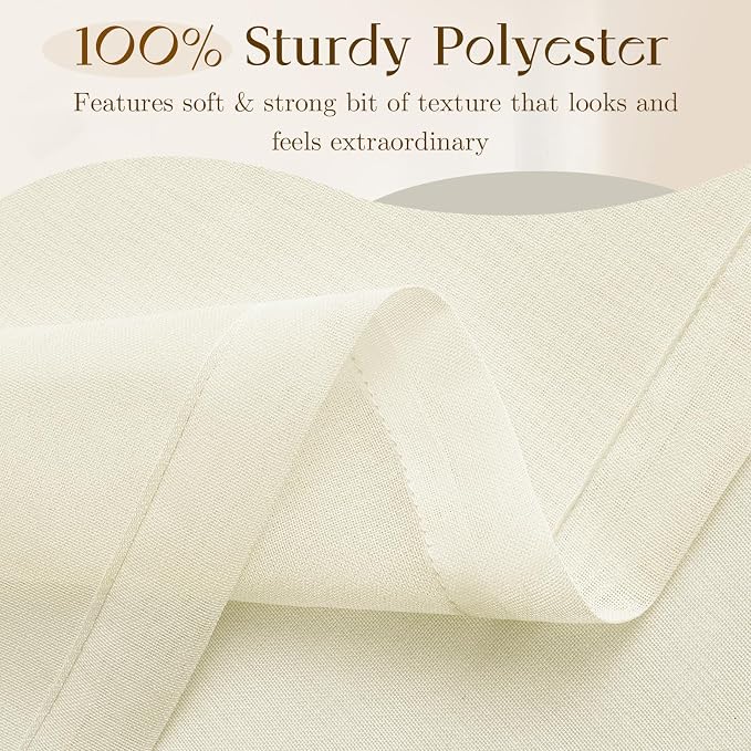 Dreaming Casa Ivory Sheer Curtains 204 Inches Long, Rod Pocket & Back Tab Light - Image 2