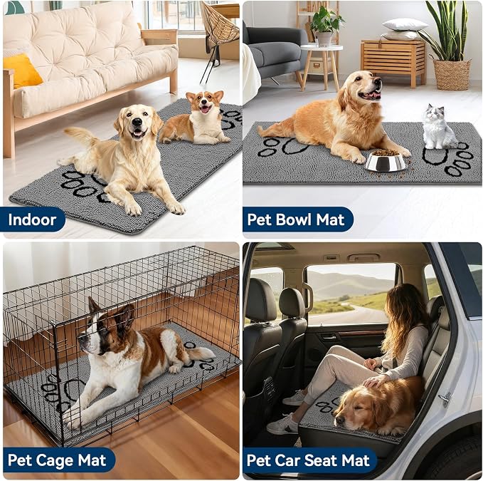 Bcoimo Super Absorbent Dog Door Mat, Pet Rugs - Image 6