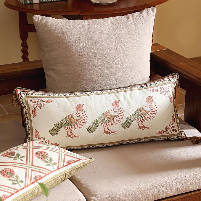 Rectangle Throw Pillow Covers Pack of 2, Velvet Farmhouse - Image 2