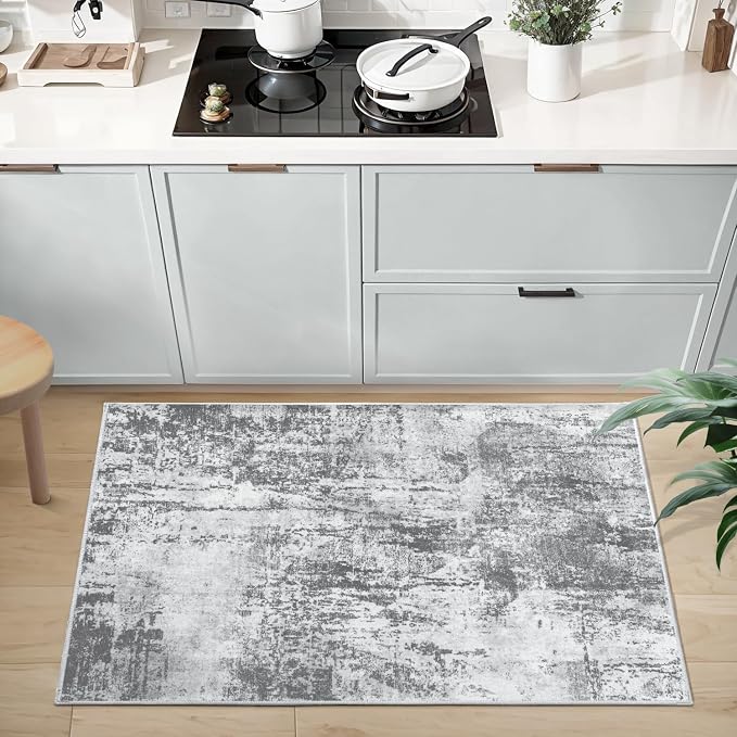 Ciicool Modern Abstract Area Rug 2x3 Washable Small Entryway Rugs, Non-Slip Low - Image 2