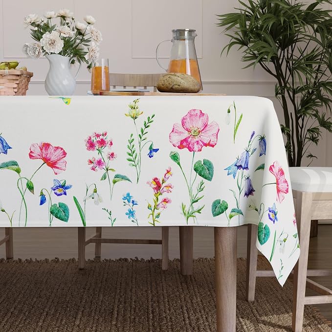 Encasa XO Square 56"x56" Tablecloth | Water-Repellent Polyester Dining Table by EncasaXO