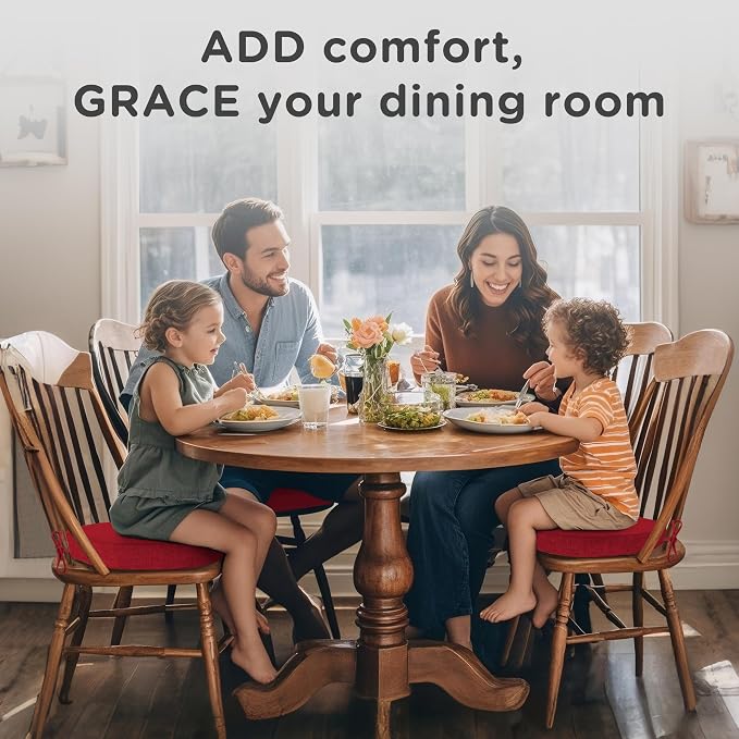 AddGrace Chair Cushions for Dining Chairs Set of 6 Windsor Kitchen Chair - Image 4