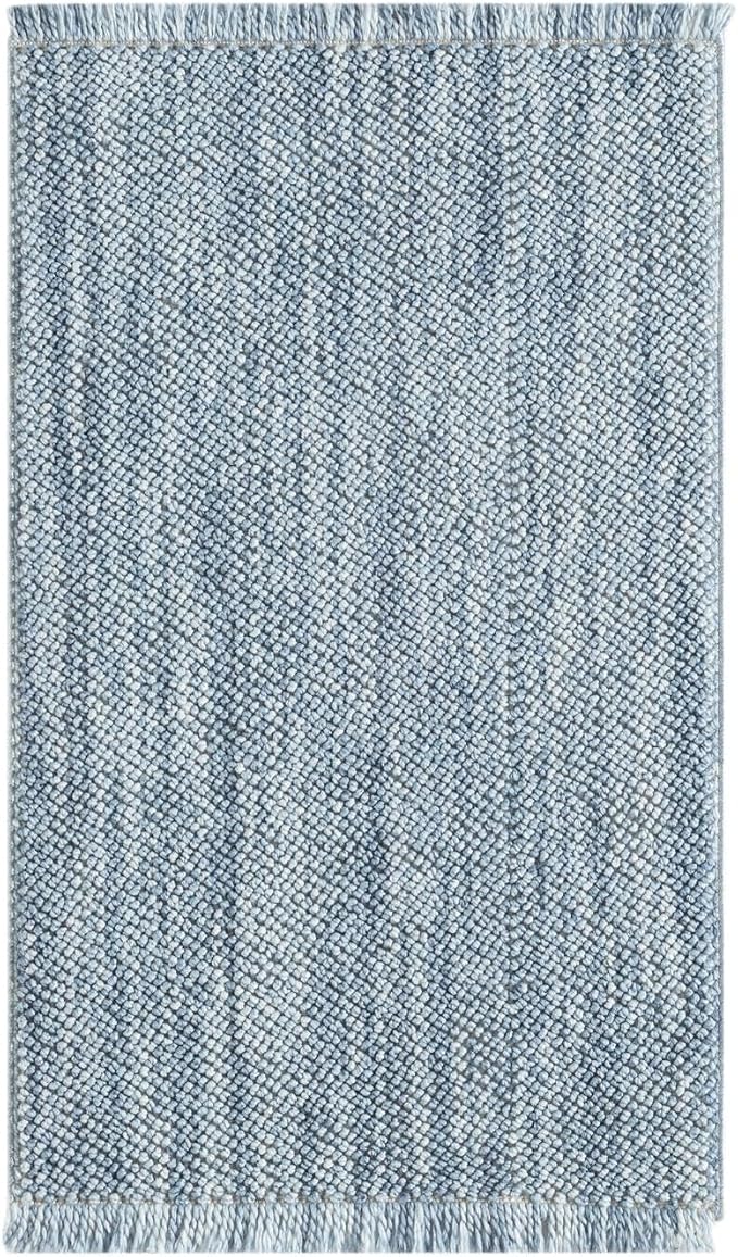 LUXE WEAVERS Solid Machine Woven Blue 2x3 Area Rug, Indoor Stain-Resistant - Image 2