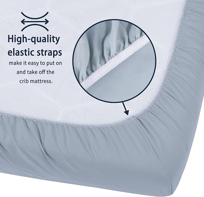 Baby Crib Sheets for Boys Girls, 2 Pack Fitted Crib Sheet for Standard Crib and - Image 6