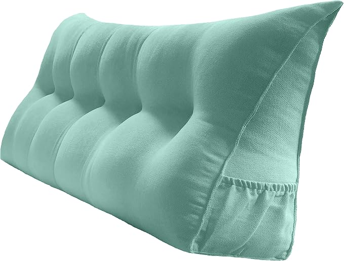 Triangular Reading Bed Rest Pillow Large Bolster Cushion Headboard Backrest by PEACHWELL