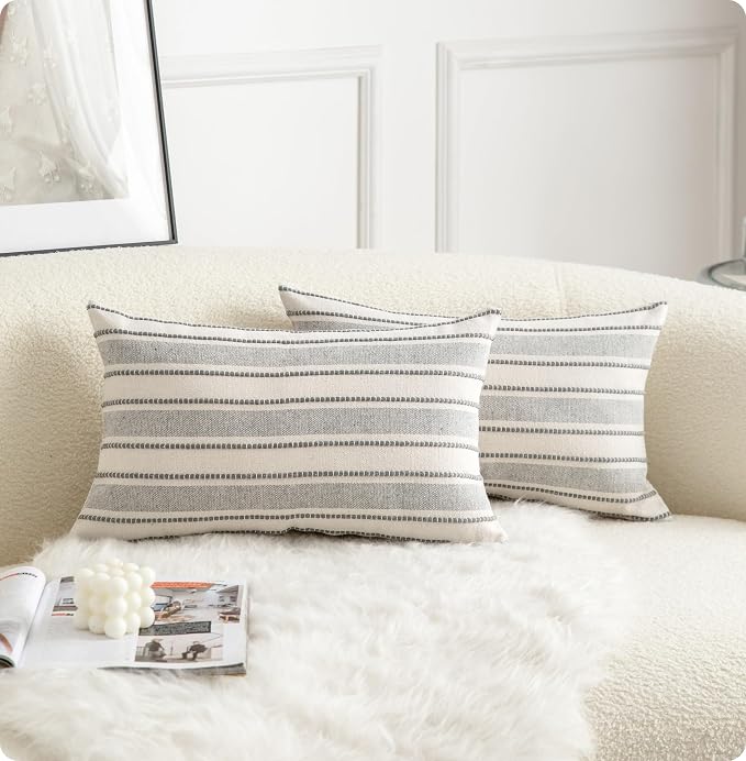 Decorative Boho Lumbar Throw Pillow Covers, Farmhouse Textured Pillow Case - Image 4