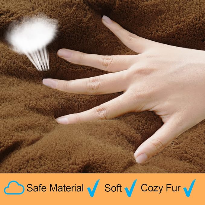 VERZEY Dog Bed, Ultra Soft Faux Fur Dog Crate Pad - Image 4