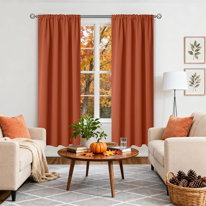 BGment Terracotta Blackout Curtains - Image 4