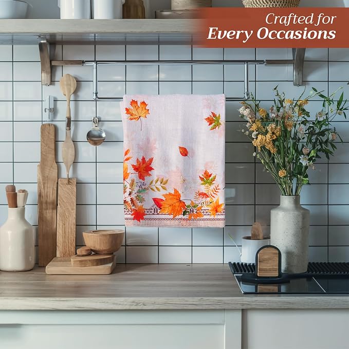Maison d' Hermine Kitchen Towels Set of 3 100% Cotton 20" x 27.5" Reusable - Image 5