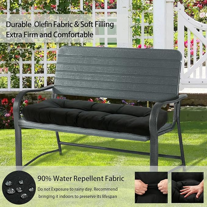 FUNHOME Outdoor Bench Cushion 42 x18 inch - Image 3