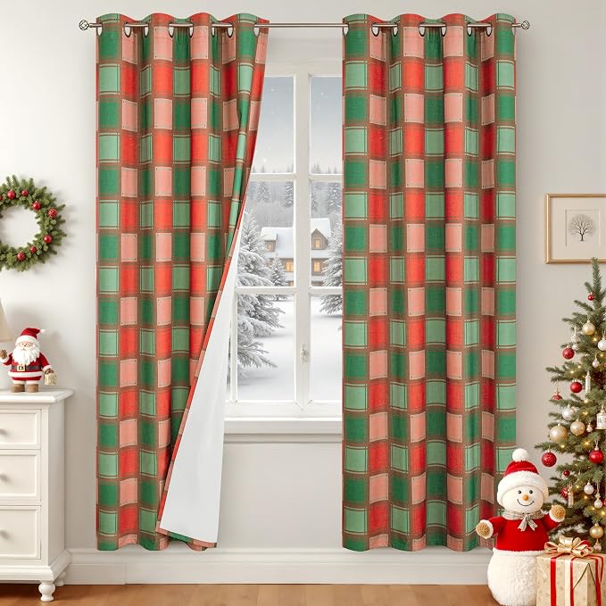 Christmas Curtains for Living Room by Lajode