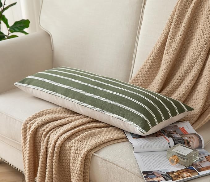 Caflife Boho Lumbar Throw Pillow Cover 14X36 Long Soft Farmhouse Decorative - Image 5
