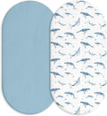 Muslin Bassinet Fitted Sheets, 2 Pack by LYRICHOMBABY