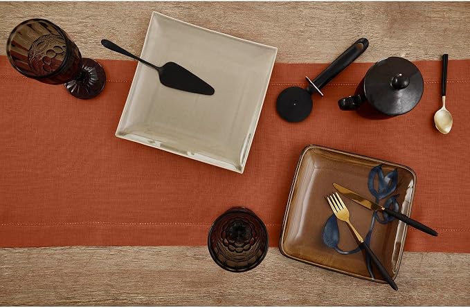 Solino Home Linen Cinnamon Table Runner 72 Inches Long - Image 3