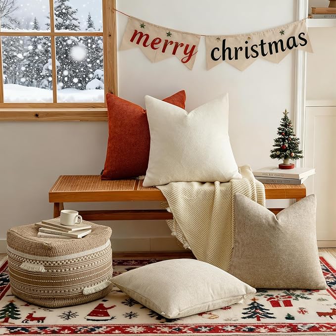 a moment Pack of 2 Decorative Chenille Throw Pillow Covers - Image 5