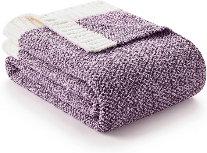 Snuggle Sac Purple Reversible Super Soft Blanket Twin Size - Image 6