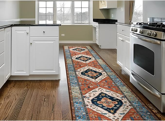 Lahome Boho Runner Rugs for Hallway 2x10 Extra Long Washable Non-Slip Hallway - Image 3