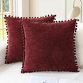 CaliTime Christmas Throw Pillow Covers Decorative 16 X 16 Inches Pack of 2 Cozy by CaliTime