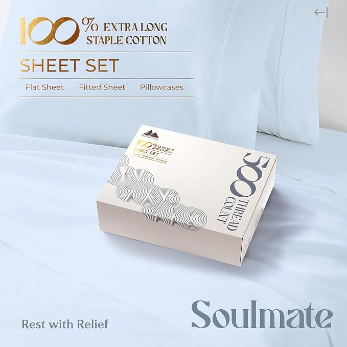 Mayfair Linen 100% Cotton Bed Sheets Twin Sheet Set - Image 4