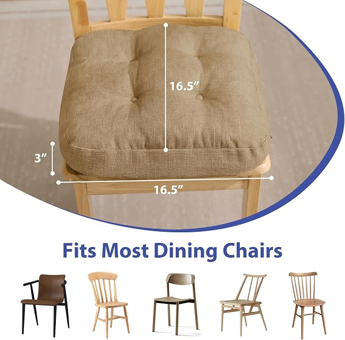 Chair Cushions for Dining Chairs, Dining Chair Cushions, Tufted Indoor Chair - Image 3