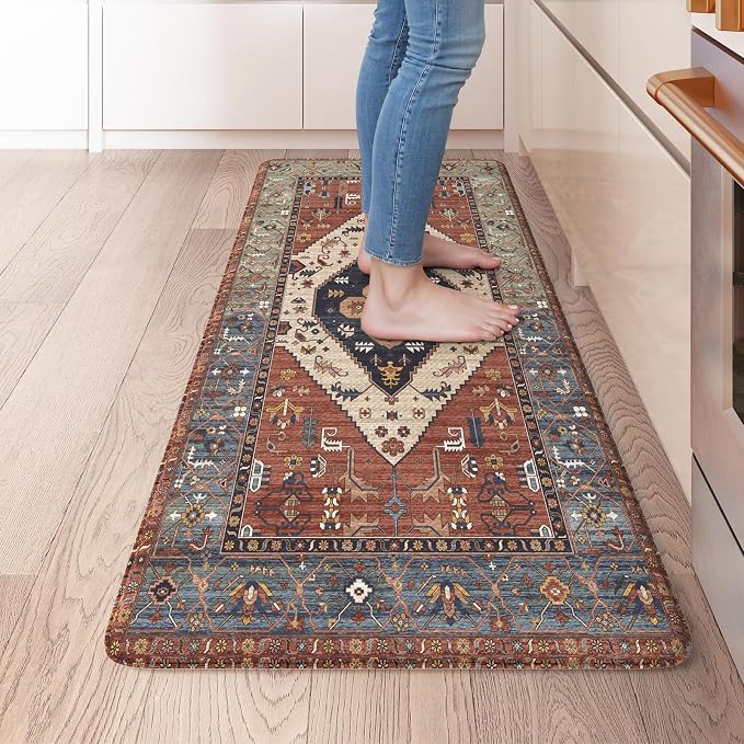 KIMODE Anti Fatigue Mat for Kitchen Floor, Boho Oriental Kitchen Rug, Non Slip by KIMODE