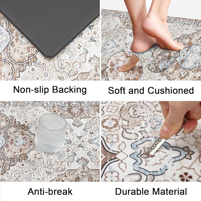 Ileading Anti Fatigue Kitchen Rugs Sets of 2 Cushioned Kitchen Mats - Image 4