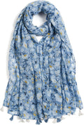 Scarf for Women Lightweight Soft Floral Leopard Printed Scarves Fall Winter by QIUTIMIY