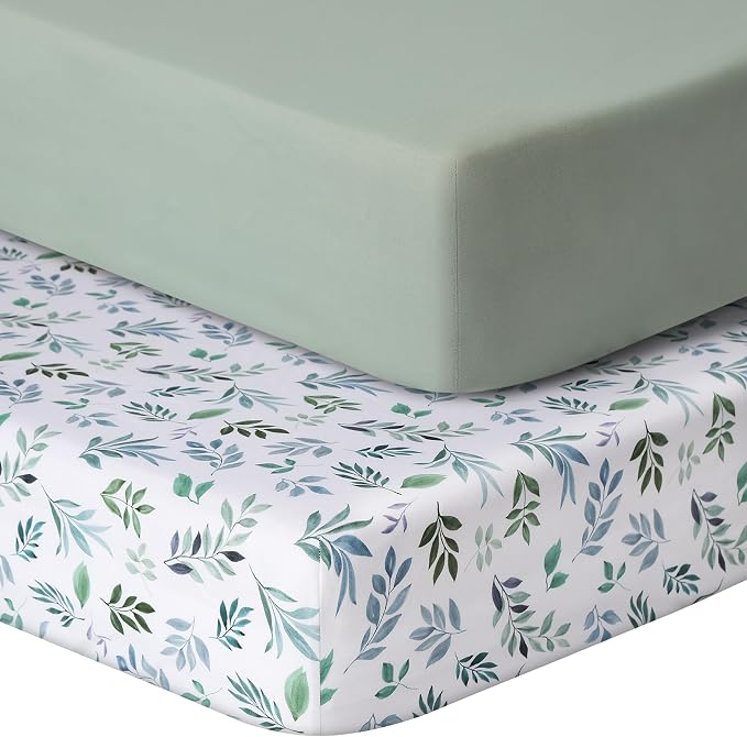 Pack and Play Sheets Fitted, 2 Pack Pack n Play Sheets by GUNTAIL