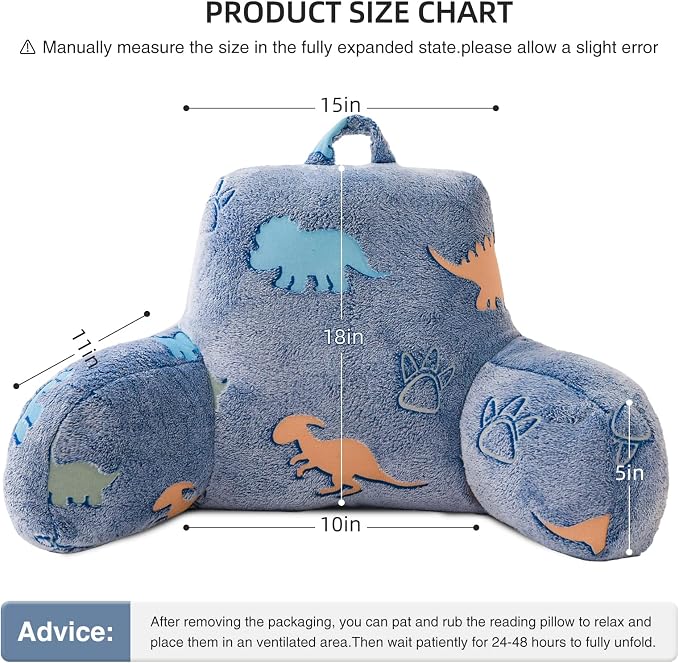 Meeting Story Dinosaurs Reading Pillows Rabbit Faux Fur Shaggy - Image 3