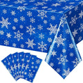 Jectivs 6 Pieces Christmas Snowflake Plastic Party Tablecloth Decorations by JectivsPartyDecorations