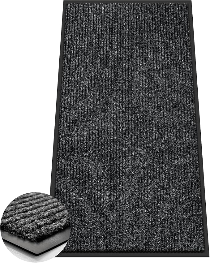 Azadx 4'x8' Indoor Outdoor Door Mat Heavy Duty Front Door Mat Ultra Absorbent by Azadx