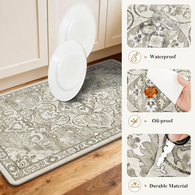 Ileading Anti Fatigue Kitchen Rugs Sets of 2 Cushioned Kitchen Mats - Image 5