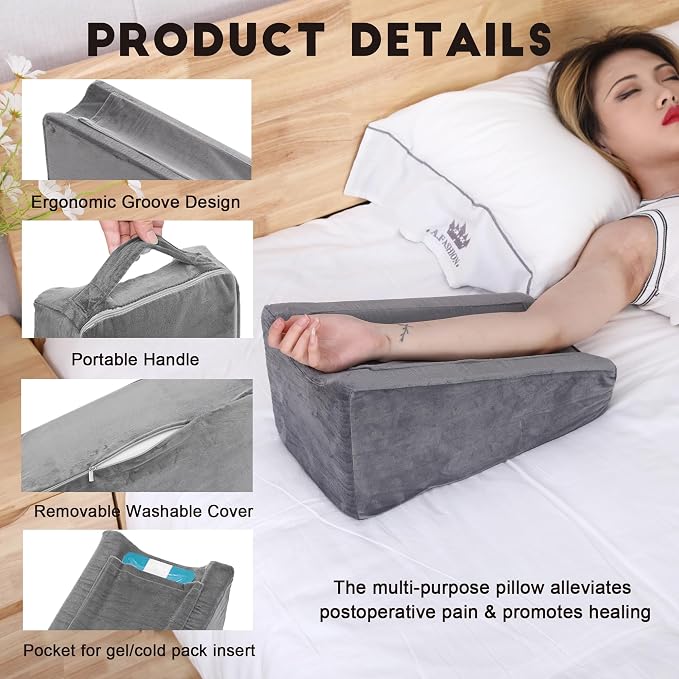 TYYIHUA Arm Pillow Arm Rest Pillow Arm Elevation Pillow Ergonomic Support Pillow - Image 5